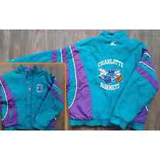 Charlotte Hornets Starter puffy vtg jacket puffer L (XL 2XL) full zip aqua NBA, used for sale  North Babylon