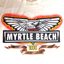 Camiseta Blanca de Colección Años 90 Bike Week Rally Myrtle Beach SC Doble Cara Talla M Unisex segunda mano  Embacar hacia Argentina
