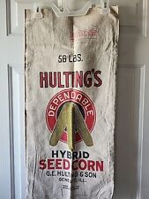 Antigo."HULTIN'S HYBRID SEED CORN BAG; G E HULTING & SON, SEED CORN BAG, usado comprar usado  Enviando para Brazil