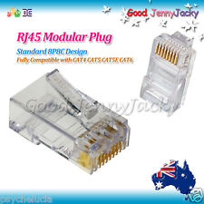 10 x AMP Gold-plated RJ45 CAT6 CAT5 CAT5E Modular Plugs Network Connector 8P8C, used for sale  Shipping to South Africa