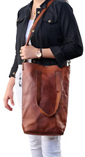 Vintage Leather Shoulder Purse Women'S Tote Handbag Crossbody Satchel Sling Bag for sale  Shipping to South Africa