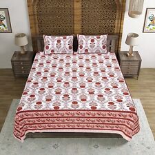 Sábana de cama tamaño rey indio con impresión completa con 2 fundas de almohada 100 fundas de algodón segunda mano  Embacar hacia Argentina