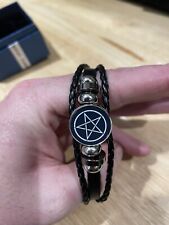 Pentagram black leather for sale  DUNDEE