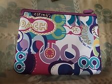 Bolsa acolchoada Coach Poppy Pop C grafite multicolorida tablet iPad capa roxa comprar usado  Enviando para Brazil