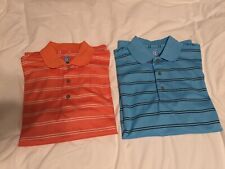 LOTE de 2 polos de golfe masculinos pequenos PGA Tour cores azul e pêssego, usado comprar usado  Enviando para Brazil