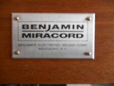 Vintage benjamin miracord for sale  Newton Falls