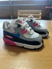 Zapatos Nike Air Max 90 para bebé niño pequeño talla 4C rosa gris blanco negro excelentes usados segunda mano  Embacar hacia Argentina