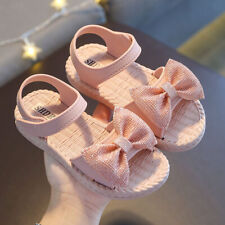 Sandalias planas de verano para niñas con nudo con moño para niños pequeños bebés vacaciones princesa zapatos talla segunda mano  Embacar hacia Argentina