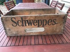 Vintage Schweppes Wooden Bottle Crate Original  for sale  Shipping to South Africa