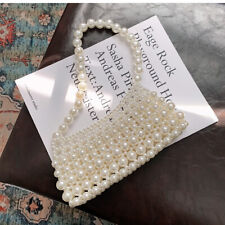 Bolsa de mão feminina festa cristal feita à mão pérola corrente casamento ombro comprar usado  Enviando para Brazil