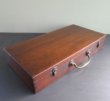 Estojo antigo vintage caixa de madeira com cabo de latão - Feito na Inglaterra comprar usado  Enviando para Brazil