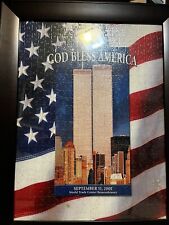 FRAMED Puzzle “God Bless” 9/11/2001 remembrance 22 1/4 x 28 1/2 for sale  Shipping to South Africa