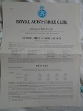 Rac club report for sale  KINGS LANGLEY