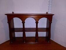 Vintage Wood Tea Cup Colonial Wall Mount Display Shelf 18"x 19" x5" for sale  Shipping to South Africa