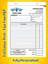 PERSONALISED DUPLICATE A5 INVOICE BOOK / PAD PRINT / NCR /  RECEIPT BOOK  for sale  Shipping to South Africa