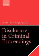 Disclosure criminal proceeding for sale  Shipping to Ireland