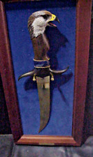 Franklin Mint Bald Eagle Knife Dagger Gold Blade Rare 14" Wall display for sale  Shipping to South Africa