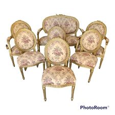 Juego de 7 sofás y sillones antiguo salón francés Napoleón III segunda mano  Embacar hacia Mexico