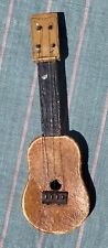 Guitarra vintage arte folclórica antiga 11” 4 cordas antiga tocável feita à mão acústica comprar usado  Enviando para Brazil