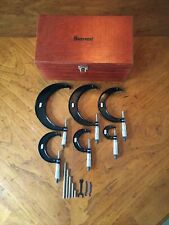 Starrett 436 Outside Micrometer Complete Set 6 Pcs 0-6" Measurement Barely Used for sale  Shipping to South Africa