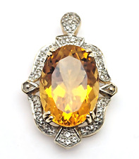 Used, Gems TV 9ct Gold Pendant with Citrine and Diamonds Natural Gemstones for sale  Shipping to South Africa