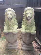 Pair stone lions for sale  ST. ALBANS