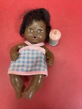 Vintage 1974 Ideal African American brown 7” Baby Thumbelina Doll, usado comprar usado  Enviando para Brazil
