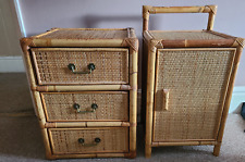 Bedside Bedroom Side cabinets ratang wicker, used for sale  Shipping to South Africa