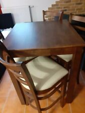 Esstisch Braun Holz Bartisch Barstuhl gebraucht 4 Stühle 1 Tisch , gebraucht gebraucht kaufen  Oberderdingen