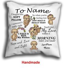 Personalised sloth cushion for sale  WISBECH
