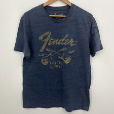 Camiseta Lucky Brand masculina M azul Fender guitarras elétricas gola redonda manga curta comprar usado  Enviando para Brazil