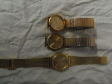 3 Gold Plated Quartz Wristwatches Mueller - Sakyno ect. #9#, used for sale  Shipping to South Africa