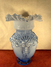 vase glass blue white large for sale  Port Richey