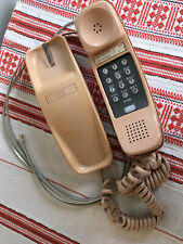 Teléfono de colección ITT con cable bronceado/marrón probado y funcionando de colección década de 1970 segunda mano  Embacar hacia Mexico