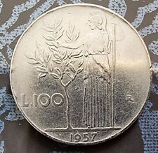 Usato, Moneta 100 Lire Minerva 1957 - Repubblica Italiana - usato  Grottaglie