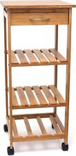 NEW Lipper International 8914 Bamboo Wood Space-Saving Cart with 1 Drawer NICE! for sale  Shipping to South Africa