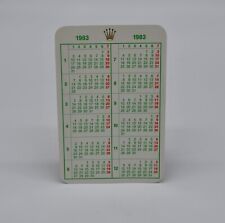 Rolex calendar card for sale  BLANDFORD FORUM