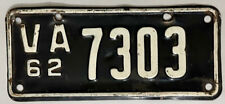 1962 license virginia plates for sale  Reseda