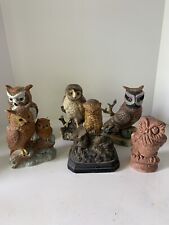 Lote de 6 estatuetas vintage de coruja cerâmica fofa decoração retrô MCM comprar usado  Enviando para Brazil