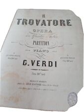 Trovatore verdi partition d'occasion  Beaune-la-Rolande