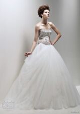 ENZOANI Strapless Ball Gown 2 Piece Wedding Dress With Swarovski Crystal Size 4 for sale  Shipping to South Africa