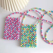 Bolsa tiracolo colorida acrílica com miçangas decoração de roupas feminina bolsa feita à mão comprar usado  Enviando para Brazil