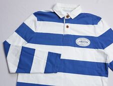 Camisa polo masculina Musto Rugby manga longa tamanho M azul média branca listrada comprar usado  Enviando para Brazil