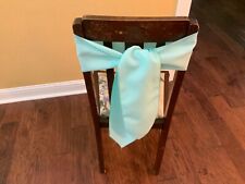Lot 34 CHAIR SASHES Ties Bows Wedding Shower Party Decor Seafoam Green Aqua Poly for sale  Shipping to South Africa