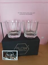 FLOW Barware 2x "Harlequin" crystal whisky glasses Boxed, used for sale  Shipping to South Africa