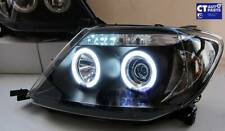 Black Led Twin Halo Projector Headlights por 05-10 Toyota Hilux SR5 Cabine Dupla comprar usado  Enviando para Brazil