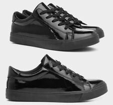 Ladies New Black Patent Comfort Womens Casual Trainers Work School Shoes Sizes  for sale  Shipping to South Africa