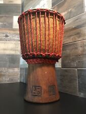 Auténtico tambor africano Djembe pesado de madera maciza de 1"" hallazgo de patrimonio raro segunda mano  Embacar hacia Argentina