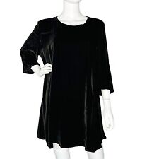 Mini vestido túnica swing Bryn Walker tamanho M veludo manga 3/4 Lagenlook preto, usado comprar usado  Enviando para Brazil