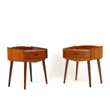 Pair Retro Vintage Danish Teak Bedside Tables Cabinets Chest of Drawers 1960s for sale  Shipping to South Africa